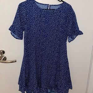 Small blue dotted dress from Amazon
